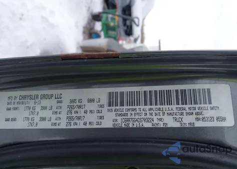 2013 Ram 1500 Slt from USA, damaged, VIN 1C6RR7GG4DS703224